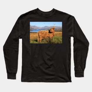 Highland Cow at Loch Awe Long Sleeve T-Shirt